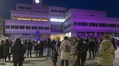 Concentraci�n contra la violencia machista en Carballo en una imagen de archivo.