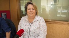 Sandra Vilela, portavoz el PP de Mux�a, en una visita a Radio Voz, antes de la pandemia