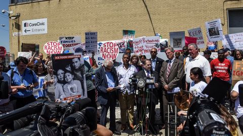 Protesta contra la politica migratoria en Nueva Jersey