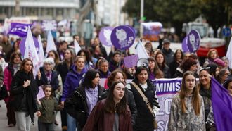 Imagen de la manifestaci�n de este domingo, en los Cantones