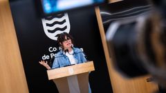 La concejala de Benestar Social de Pontevedra, Anabel Gul&iacute;as (BNG), este mi&eacute;rcoles, en el Concello