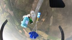 Lanzamiento de los sat�lites desde un dron en el aer�dromo de Rozas, en Lugo