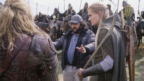 Peter Jackson dirige a Orlando Bloom y a Karl Urban en una escena de �El se�or de los anillos: Las dos torres�.