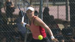 Alina Charaeva, en la final del torneo internacional W50 Cidade de Ourense de tenis femenino.