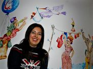 Luz�a Tit�n tambi�n hace arteterapia en la Fundaci�n Eomaia. 