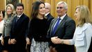 La reina Letizia, durante una audiencia en el Palacio de La Zarzuela 