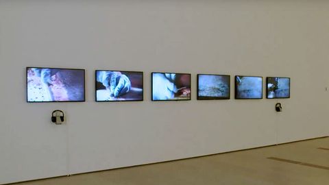 Un aspecto del proyecto �Reversibilidad y utop�a�, de Irma �lvarez-Laviada, en el Centro Bot�n