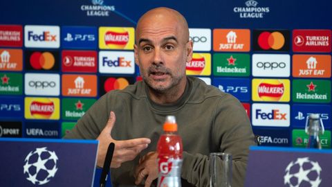 Guardiola, en rueda de prensa.