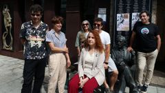 La presentacin del homenaje se hizo junto a la estatua del artista madrileo.