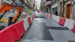 Los trabajos han regresado en los �ltimos d�as al primer tramo de la calle, entre Progreso y el Paseo.
