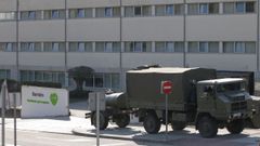 Personal militar acudi� este viernes a desinfectar la residencia Barreiro, en Vigo