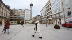 Santo Domingo, tras las obras de peatonalizaci�n.