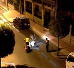Las plazas de Eulogio Fern�ndez fueron pintadas de madrugada. 