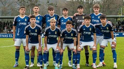 Once inicial del juvenil A del Real Oviedo ante el Levante