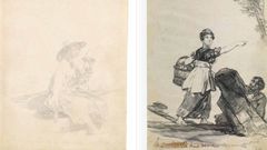 Dos de los dibujos del �Cuaderno C� de Goya