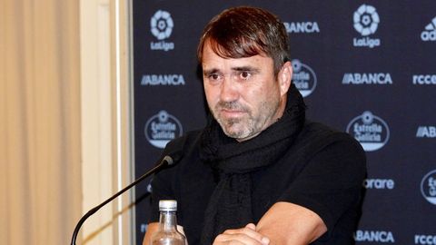 Eduardo Coudet, en su despedida del Celta, en noviembre del 2022.