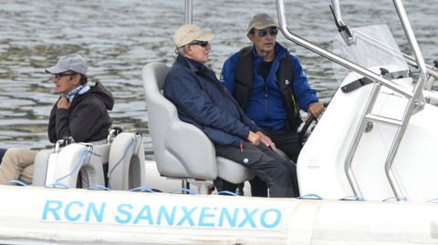 Juan Carlos I y su amigo Pedro Campos en una de sus visitas a Sanxenxo de este año