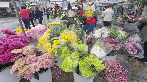 Mercado de las flores de difuntos en la Ferrera