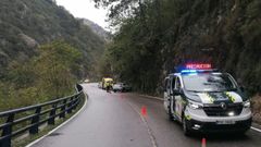 Lugar del accidente, en Pe�amellera Baja