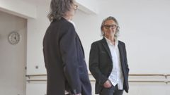 Suso P�rez Lago, retratado en su escuela de la calle Fonta��a, cerca de Porta Nova