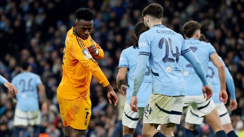 Vinicius se estira la manga que registra los 15 ttulos de Champions ante Guardiol