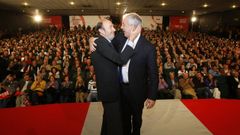 Mitin en el auditorio Gustavo Freire del PSOE en en las elecciones a la Xunta del 2012 con P�rez Rubalcaba y Pachi V�zquez