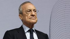 Florentino P�rez, durante la junta de accionistas de ACS.