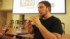 Efra�m D�az, tocando o pito pastoril galego