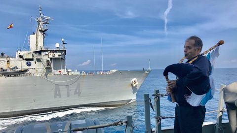 Recibimiento desde la �lvaro de Baz�n al buque log�stico a su incorporaci�n a la fuerza naval