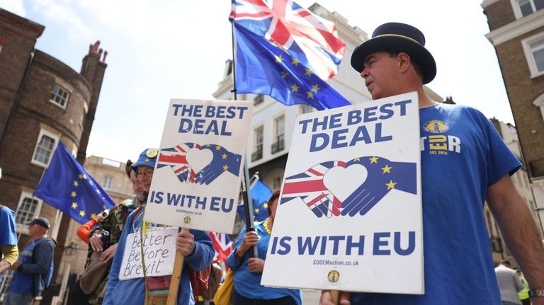 Opositores al �brexit� se manifiestan en Londres