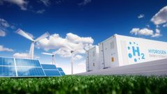 Recreaci�n de una planta de hidr�geno verde