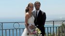 Raquel Snchez Silva y Mario Biondo, en su boda en 2012 en Italia