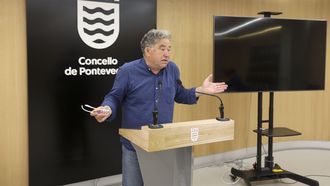 El alcalde de Pontevedra, Miguel Anxo Fernández Lores (BNG), este lunes, en el Concello
