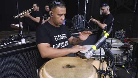 Imagen tomada durante la prueba de sonido previa a la actuaci�n.