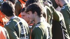 Jorge P�rez-Lafuente, en un entrenamiento con el primer equipo esta temporada.