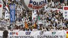 Imagen de la marcha de polic�as en Madrid en demanda de la equiparaci�n salarial en el 2009   