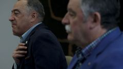 Paz Gago, con el pin de Alternativa, en la rueda de prensa de presentaci�n