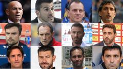 De izquierda a derecha y de arriba abajo: Paco J�mez, Iv�n Ania, Alberto Gonz�lez, Pablo Alfaro; Rub�n Alb�s, Pedro Munitis, �scar Cano, David Gallego; ��igo V�lez, Fernando Est�vez, Fran Fern�ndez y Asier Garitano
