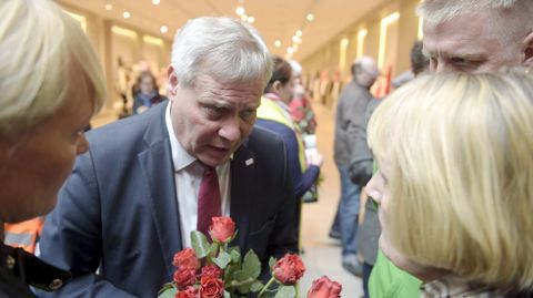 Antti Rinne, l�der de los socialdem�cratas, que perder�n el tercer puesto, en campa�a