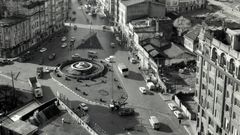 Zona de Catro Cami�os na Coru�a nos anos sesenta.