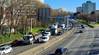 Entrada a Oporto por la autopista A3, en una imagen de este s�bado