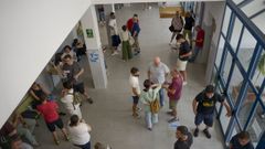 Opositores, a punto de realizar las pruebas de acceso al cuerpo de docentes de la Xunta, en una imagen de archivo.