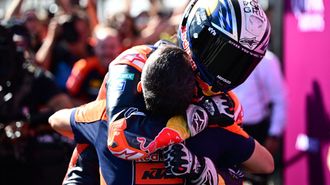 Pedro Acosta celebra la victoria en el Gran Premio de Austria