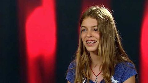 Nerea, hace unos años, cuando se presentó a «La Voz Kids»