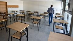 En el colegio Santa Maria del Mar contin�an con un aula cerrada
