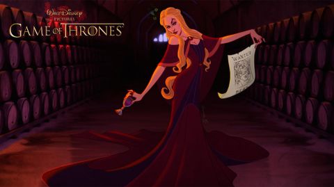 CERSEI. La Lannister, siempre con una copa de vino en la mano y con su permanente hostilidad hacia su hermano pequeño.