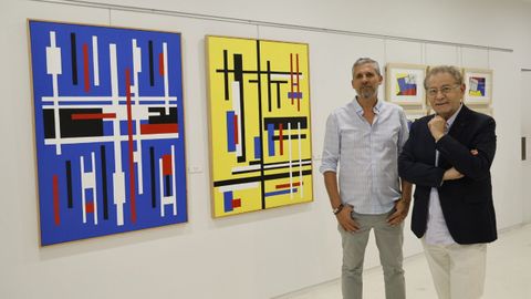 Inauguracin de Geometras, del artista de Carballo, Josecho Gonzlez Ferreiro, en el espacio de arte Roberto Verino