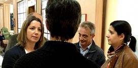 La alcaldesa con Louzao y Exp�sito (Ciudadanos) y Portome�e (ACE).