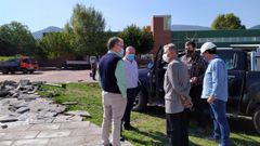 El alcalde Julio �lvarez supervis� el inicio de las obras junto con los t�cnicos municipales 