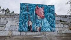 Mar y Camio en los nuevos murales de arte urbana de la Costa da Morte